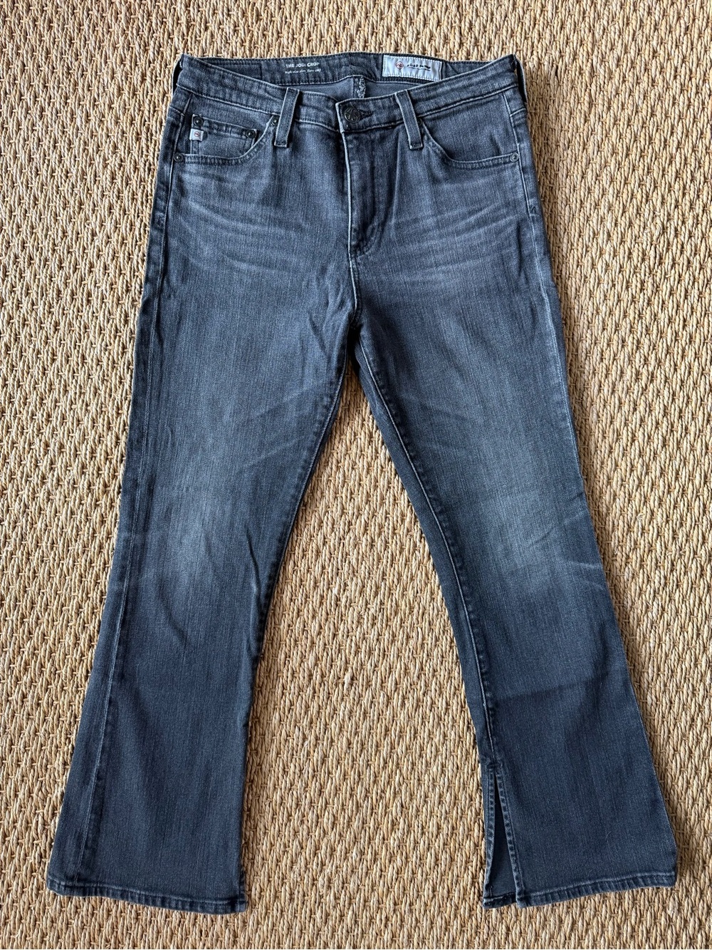 Ag Adriano Goldschmied Women's Gray Jodi Crop Flare Jeans